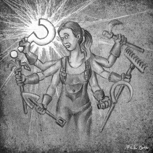 Dibujo La Chimenea Nº 31, 2016 - carboncillo, conté, retoque digital