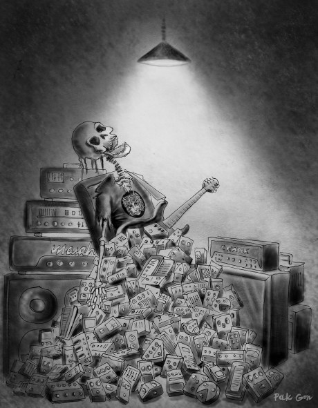 ilustración para CGTH Records (Cretins Go To Heaven)